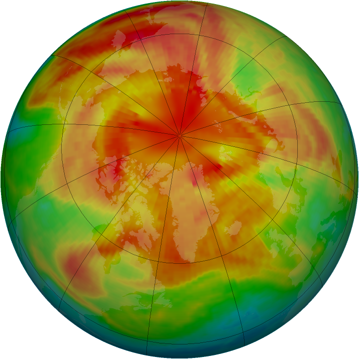Arctic ozone map for 08 March 2001